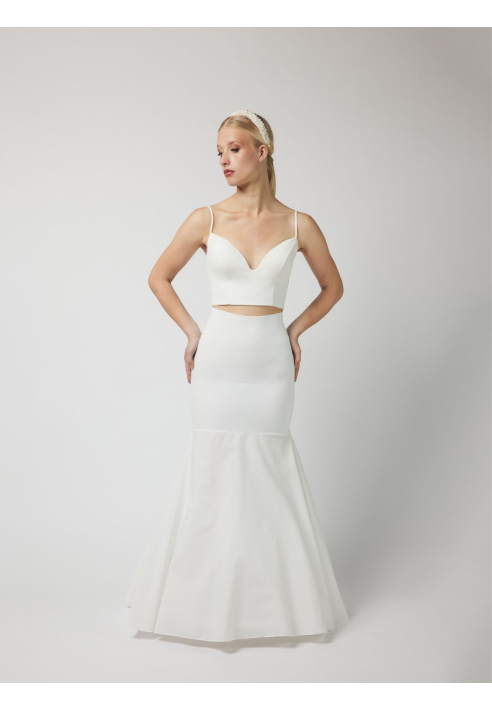 Poirier PC30-200J Jupon Fishtail 200 cm Ivory Blush ()