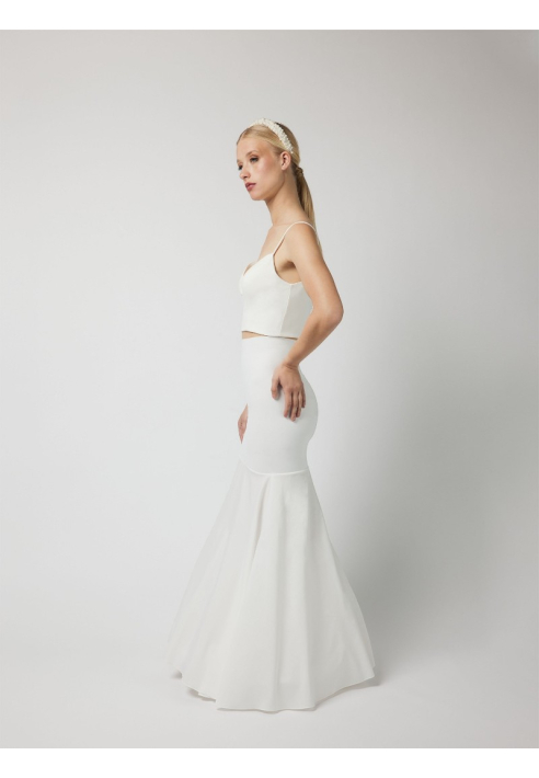 Poirier PC30-200J Jupon Fishtail 200 cm Ivory