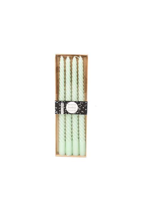 Housevitamin - Twisted candles - Set of 4 - Vert - 20cm ()