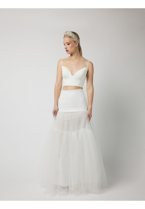 Jupon ultra léger coupe trapèze PO-PC75-150J - Ivoire ()