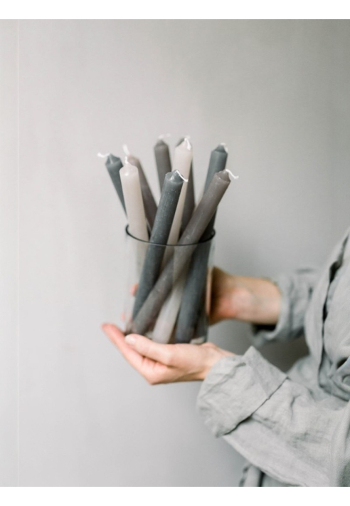 Leeff Bougies Dora grises (lot de 3)