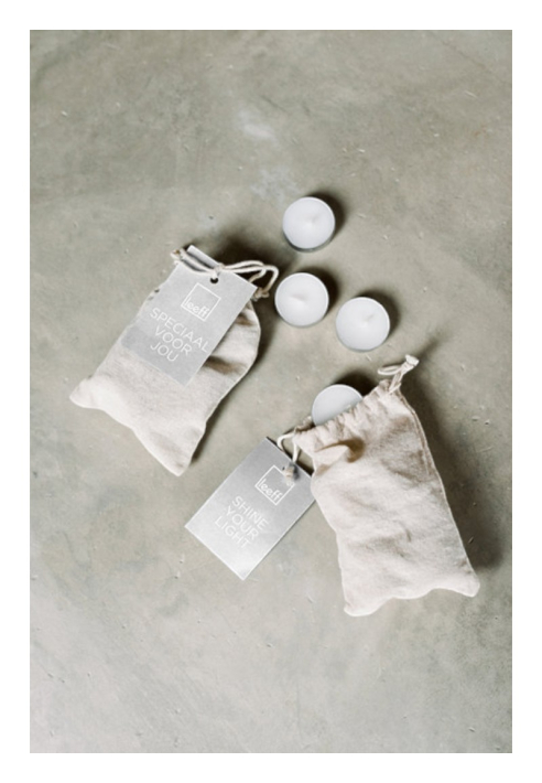 Leeff Bougies chauffe-plat, lot de 10 avec pochon en jute ()