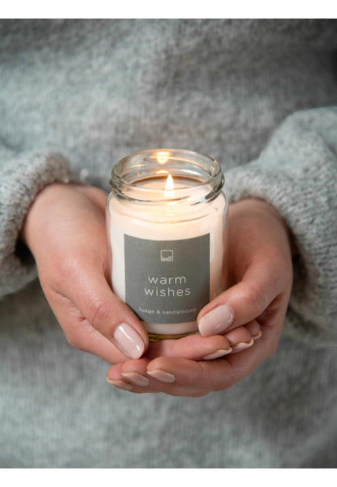 Bougie en pot L « Warm Wishes » — blanche