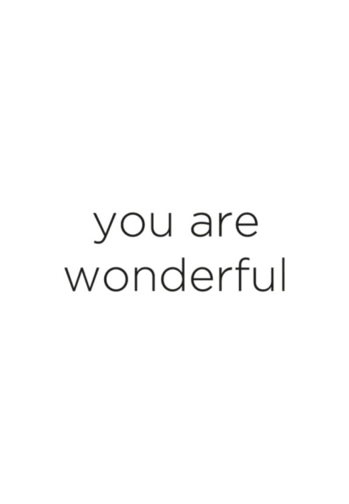 Bougie pilier 'you are wonderful' blanche