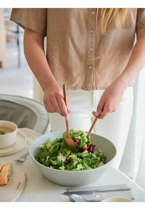 Serviteurs à salade Charlot, rose doré — Leeff