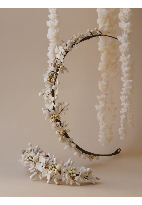 Lizeron Perrine Peigne cheveux Blanche