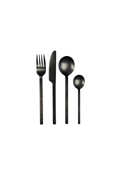 Leeff Couverts Charlot – Set de 16, Noir ()