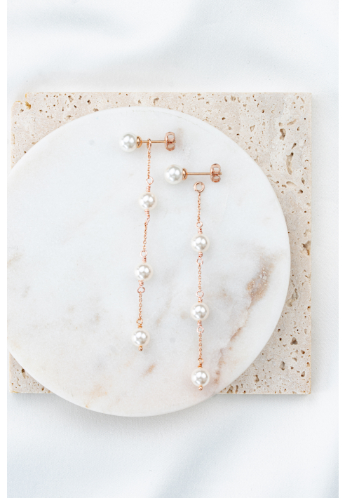 Perlenbräute Lola Boucles d’oreilles