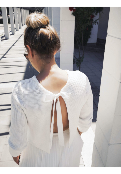 Forever & Eva Pull de mariée avec bande de satin P5344 ()