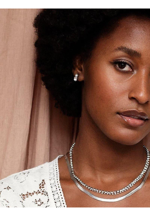 Abrazi Ava Double Boucle d'Oreille Rose