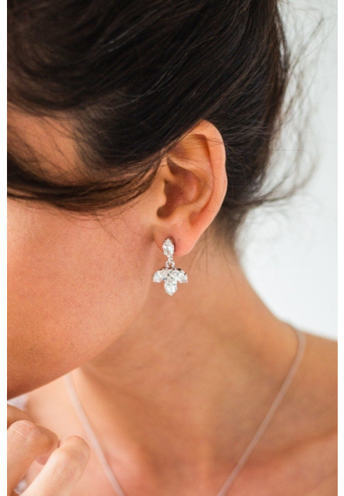 Abrazi Kylie Swarovski Boucle d'Oreille Argent