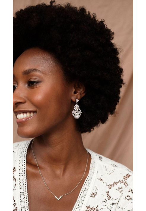 Abrazi Adele Swarovski Boucle d'Oreille Argent