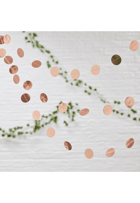 Ginger Ray BB-277 Beautiful Botanics Guirlande Cercles Or Rose ()