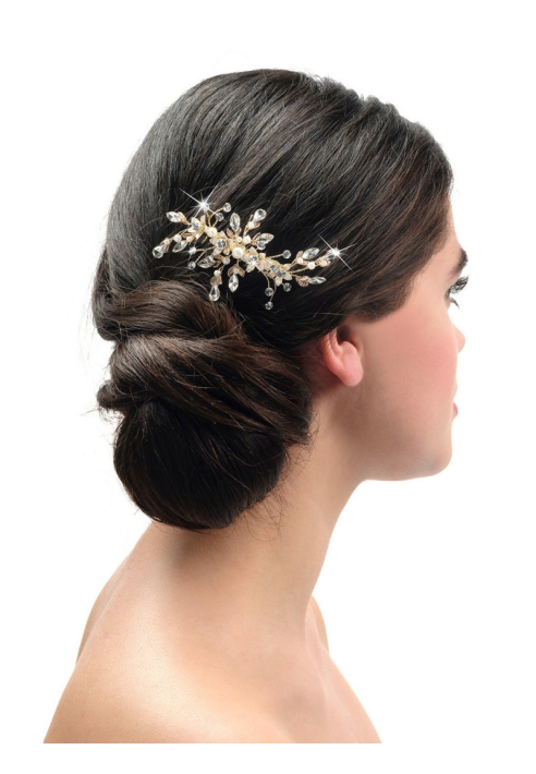 Poirier Peigne Cheveux Mariage BB-438 Or ()