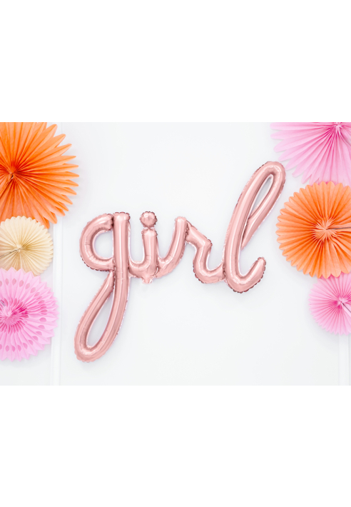 Ballon d'aluminium Girl Rose d'or (77cm) ()