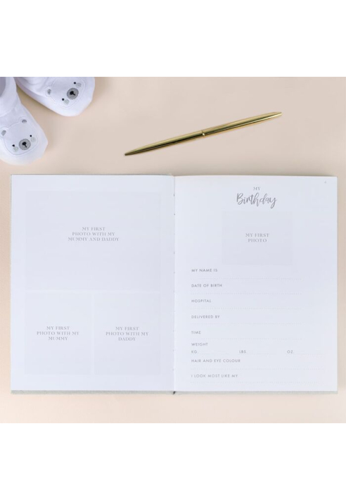 Ginger Ray BL-124 Floral Baby Shower Journal