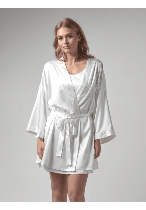 Poirier BN-745B Bride Kimono Satin Ivoire ()