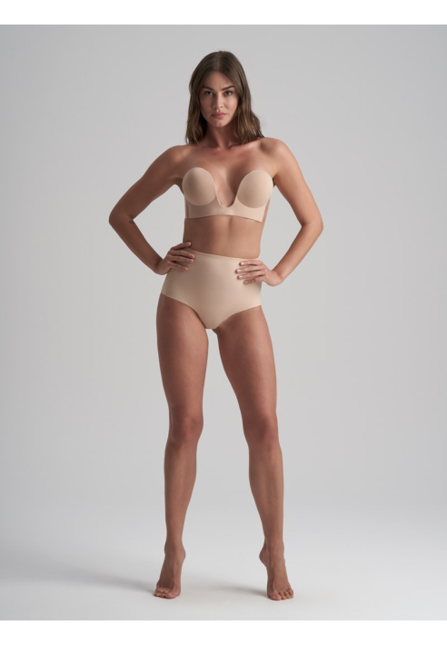 BYE BRA Soutien-Gorge Sans Coutures Style U Beige ()
