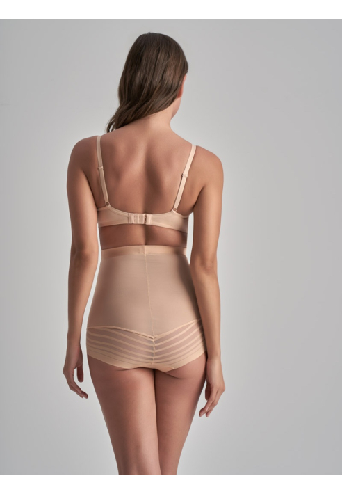BYE BRA Powermesh Shorty Taille Haute Beige