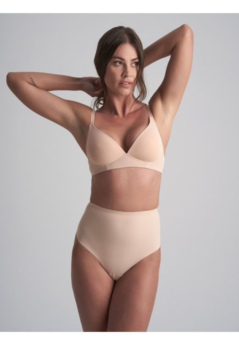 BYE BRA String Taille Mi-Haute Sculptant Beige ()