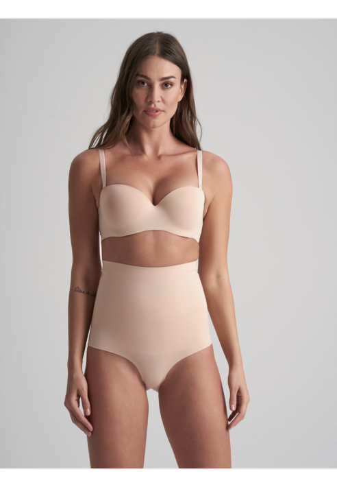 BYE BRA Contrôle de taille Haut Hipster Beige ()
