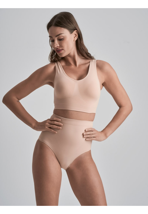 BYE BRA Soft Touch Culotte Taille Moyenne Beige ()