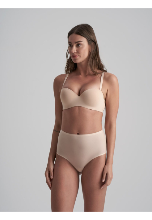 BYE BRA Uni Stretch Culotte Haute Beige (Taille unique) ()