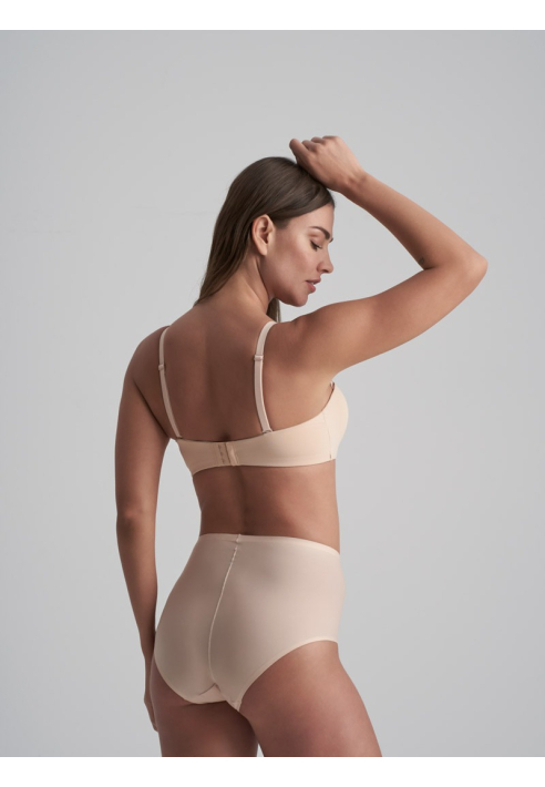 BYE BRA Uni Stretch Culotte Haute Beige (Taille unique)
