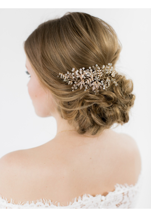 Abrazi Bandeau Cheveux Mariage HB-TREE Gold ()