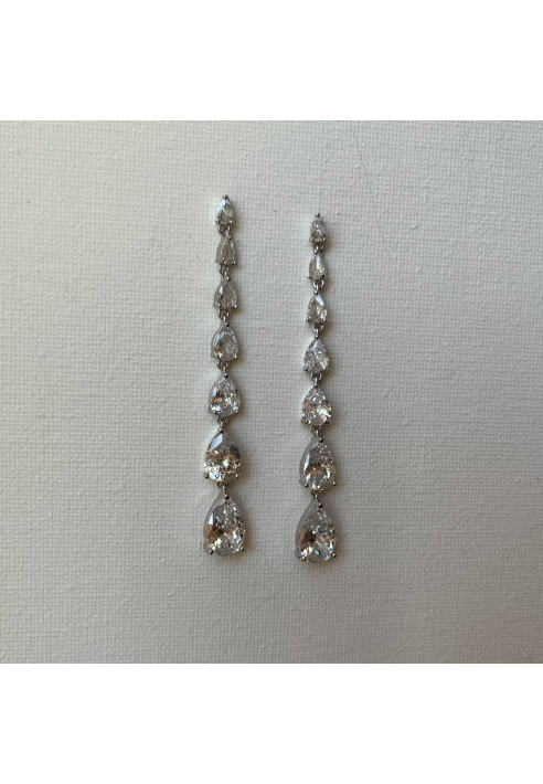Sally Jane Bridal Ella Earrings Silver