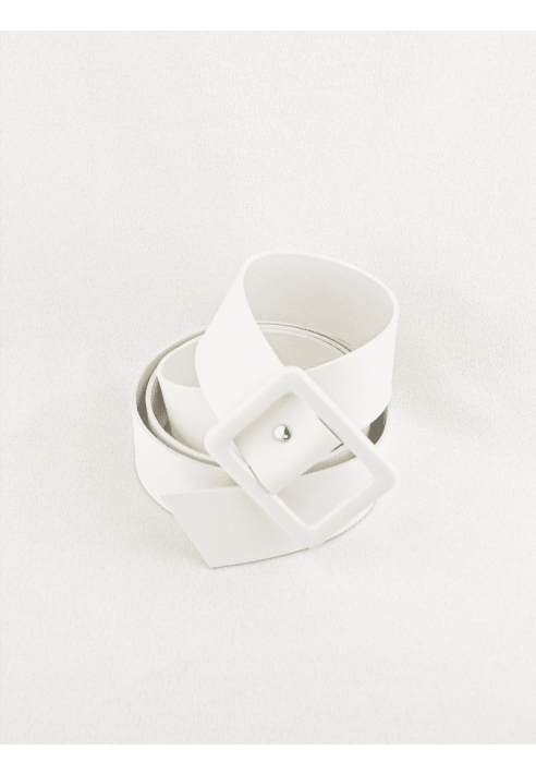 Forever & Eva G1009 Ceinture en Simili-Cuir Ivoire