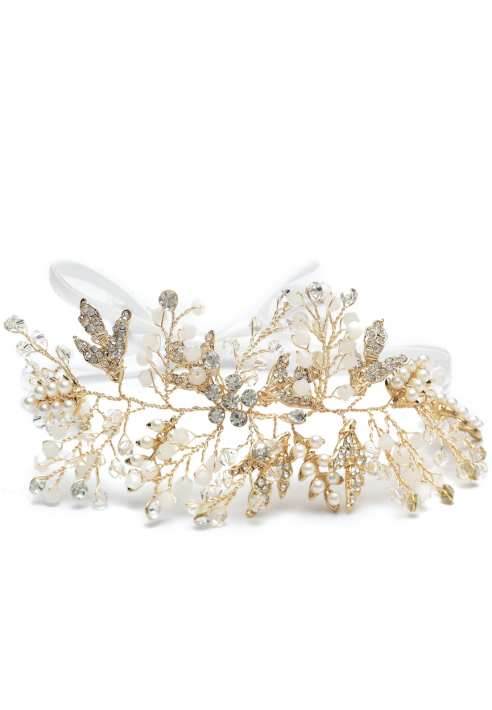 Abrazi Bandeau Cheveux Mariage HB-TREE Gold