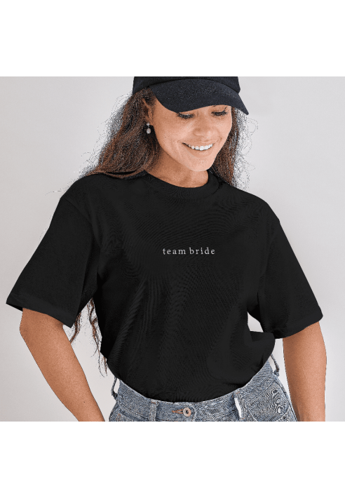 Ginger Ray HEN-155 Size S Team Bride T-shirt Noir ()