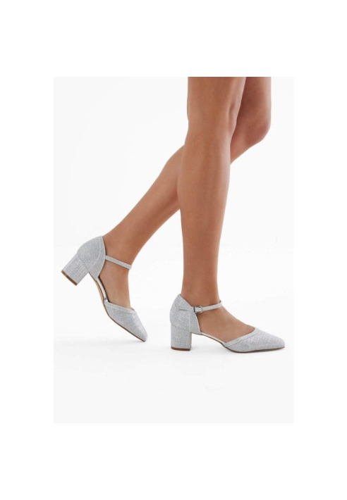 Rainbow Club Paisly Argent Métallique Chaussures Mariage