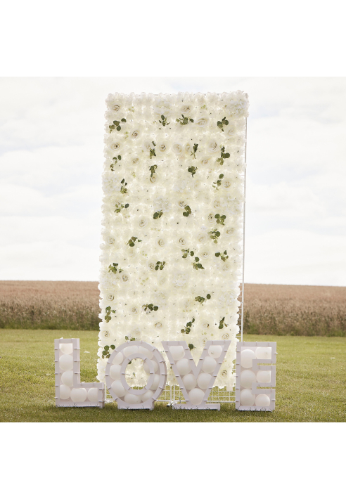 Ginger Ray PAMA-101 Roses Blanches Backdrop ()