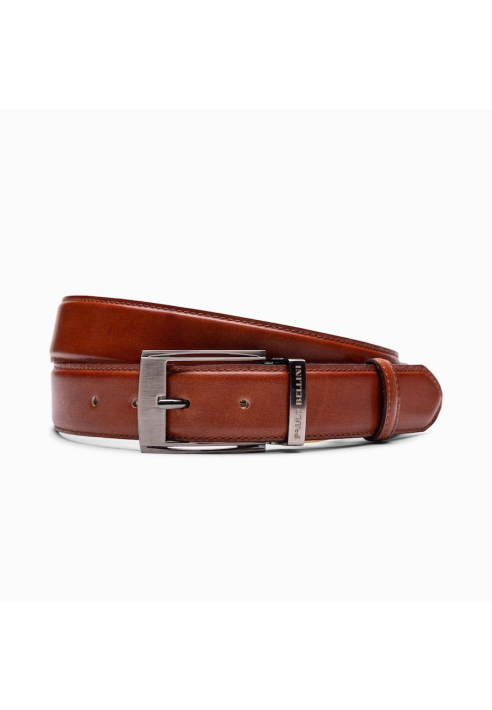Paulo Bellini Fasano Ceinture Homme Cuir Cognac
