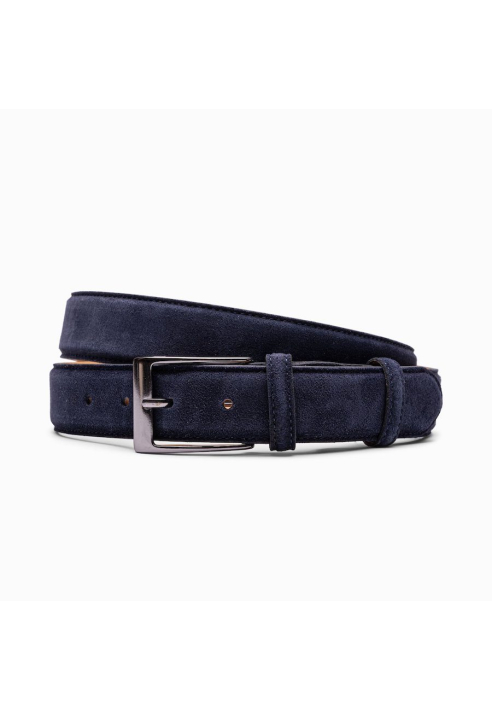 Paulo Bellini Fasano Ceinture Homme Suède Bleu Foncé