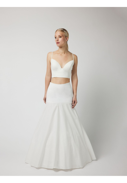 Poirier PC45-230J Jupon Ligne A 230 cm Ivoire Blush ()