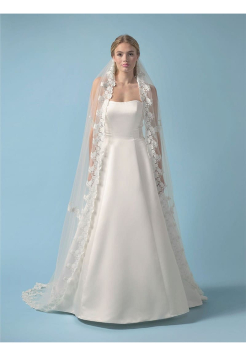 Poirier S439-280-SOFT Voile Fleurs Brodées - 280 cm ()