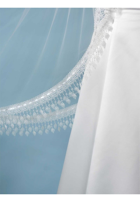 Poirier S440-120-SOFT Voile à Franges Brodées - 120 cm