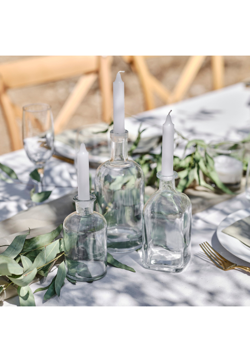 Ginger Ray SW-812 Bougeoirs en Verre avec Bougies ()