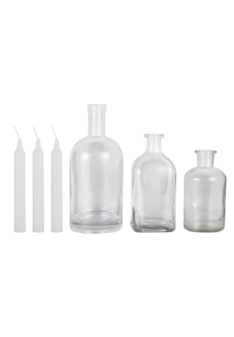Ginger Ray SW-812 Bougeoirs en Verre avec Bougies