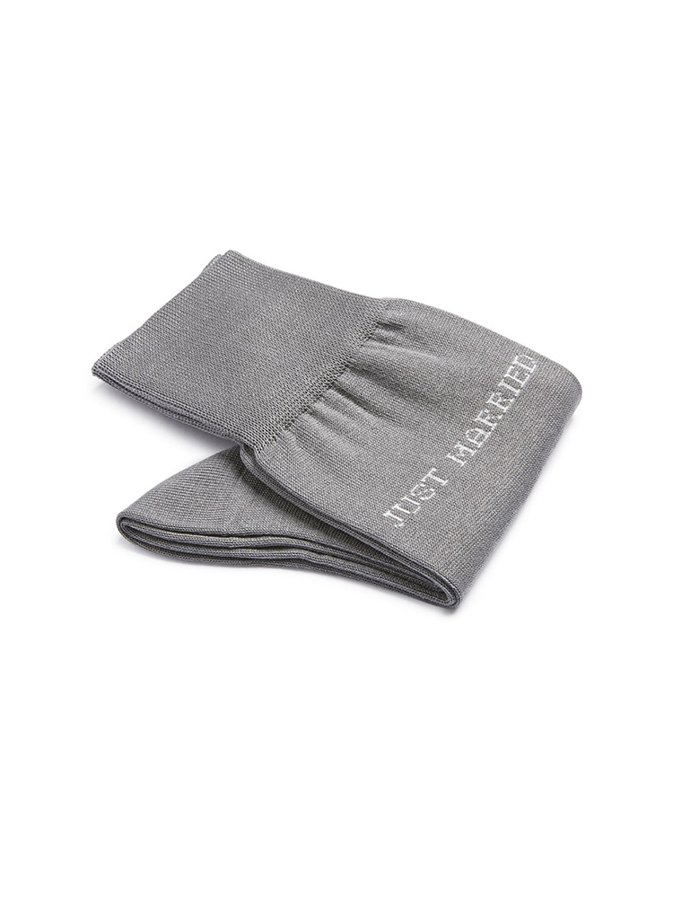 Carlo Lanza Just Married Chaussettes en Coton Gris main product photo