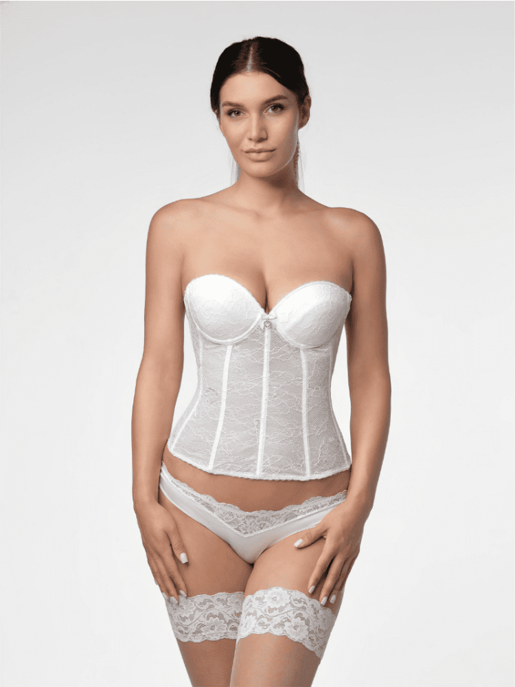 Poirier 15-300 Guêpière Corset Dentelle main product photo