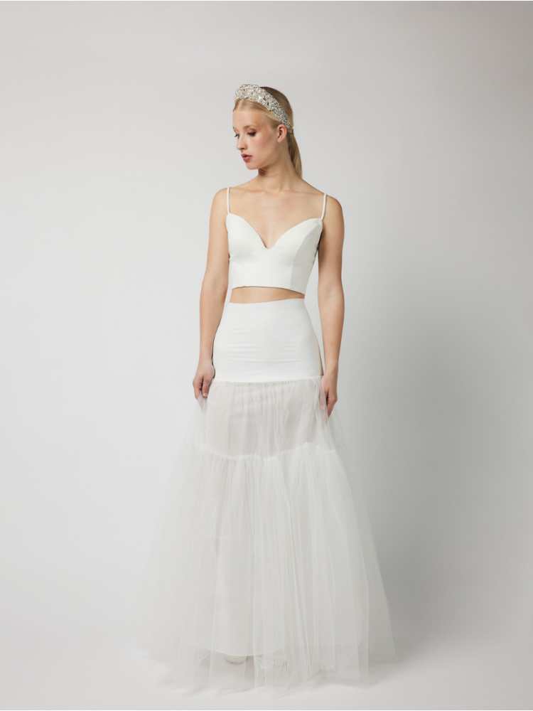 Jupon ultra léger coupe trapèze PO-PC75-150J - Ivoire main product photo