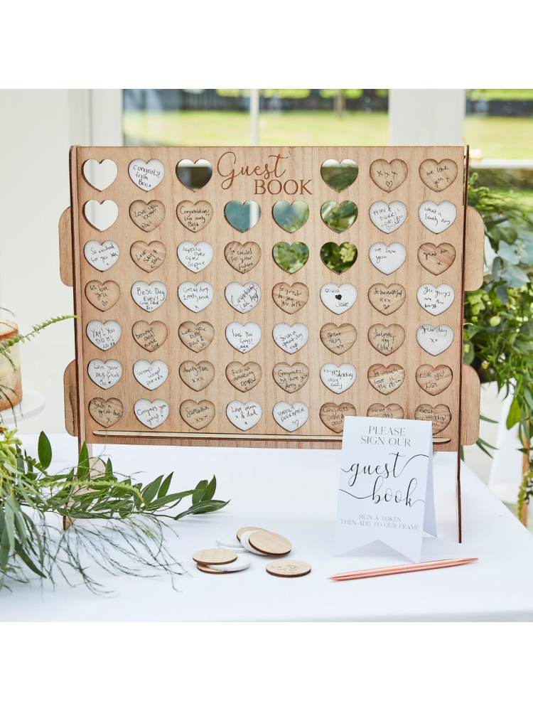 Ginger Ray BR-384 Botanical Wedding Quatre d'affilée Livre d'or main product photo