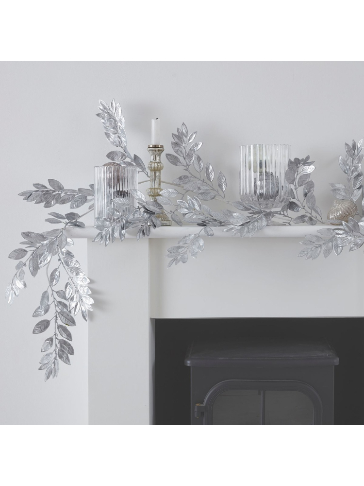 Ginger Ray SIL-418 Silver Glitter Décoration Branche Argent main product photo