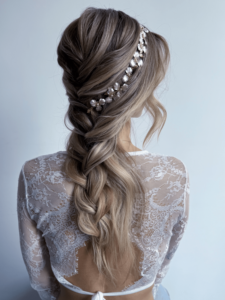 Sally Jane Bridal Ivy Diadème Rose main product photo