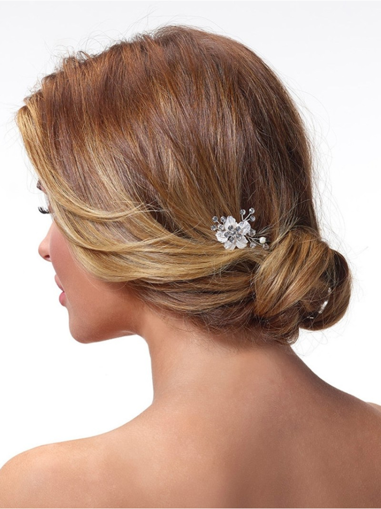 Poirier Peigne Cheveux Mariage BB-420 Argent main product photo