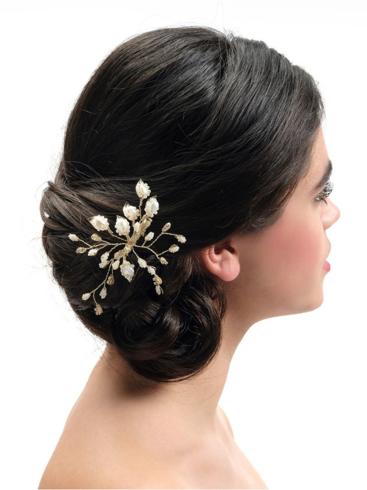 Poirier Peigne Cheveux Mariage BB-444 Or main product photo